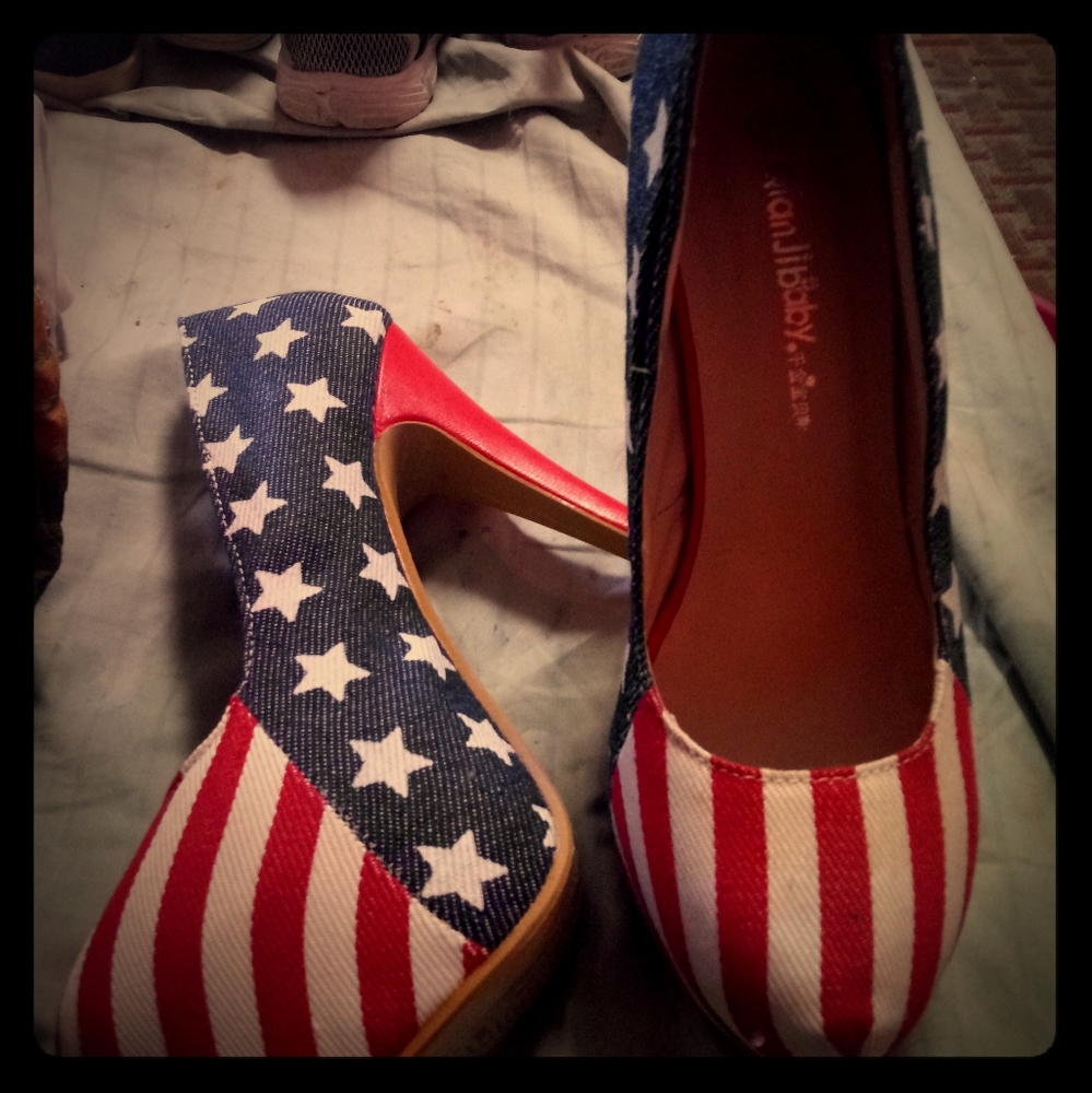 American flag heels